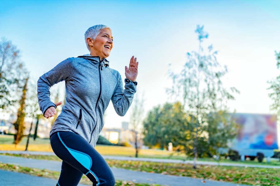 Older Woman Exercising Outdoors